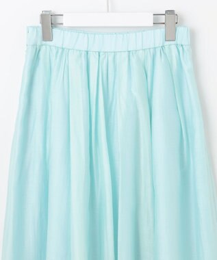 自由区 【洗える】エアリータック スカート サックス