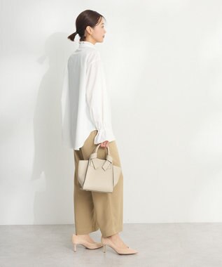 CRAFT STANDARD BOUTIQUE スタンドフリルブラウス Off White