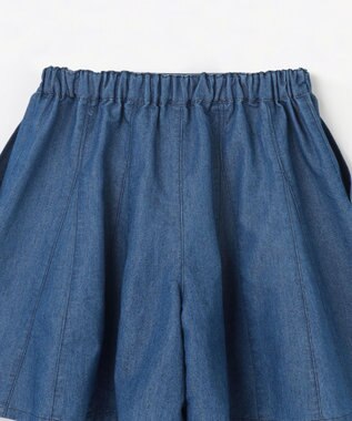 組曲 KIDS 【150-160㎝】レースコンビデニム キュロット ブルー