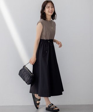 組曲 【弱撥水・軽量】2WAYギャザーハンド バッグ ブラック系