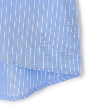 ICB L ソフトコットンローン シャツブラウス ブルーストライプ