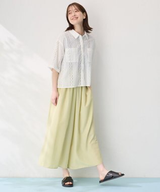 ANY L エンブロイダリーシャツ オフ