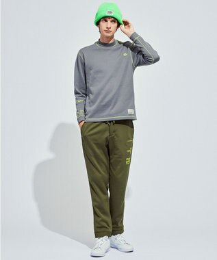 PW CIRCULUS 【裏起毛/防寒】【MEN】ステッチポイント モックネック グレー系