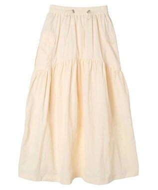earth music&ecology ドロストテックスカート Ecru
