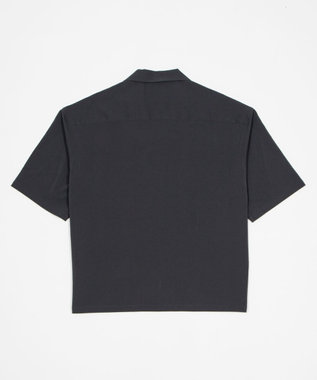 WEGO 【ユニセックス着用ITEM】クレープオープンカラーシャツ（SS） ブラック中濃色