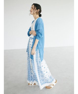 CRAFT STANDARD BOUTIQUE シアーニットトッパーカーディガン Blue