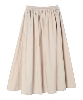 Green Parks インド綿 ボリュームポプリンスカートII Light Beige