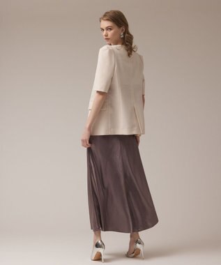 GRACE CONTINENTAL サテンバイアススカート ブラウン