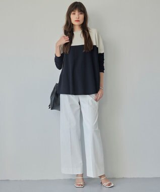 ICB L 【UVカット・吸水速乾・接触冷感・洗える】シェルタリングドライオックス ワイドパンツ オフホワイト系