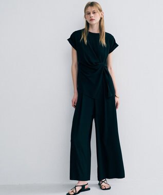 uncrave バックサテンジョーゼット オールインワン ブラック