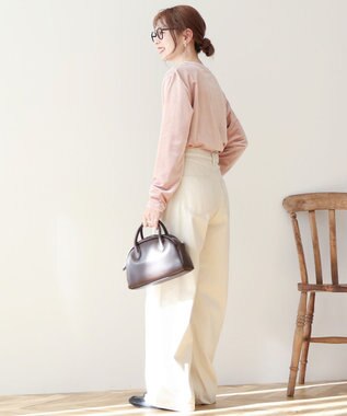 AMERICAN HOLIC ベロアクルーネックカットプルオーバー Pink