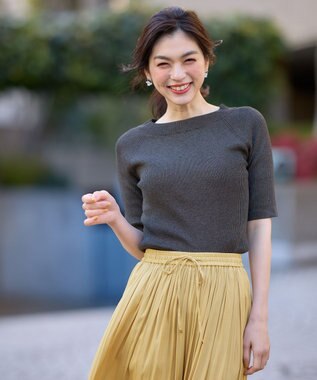 ANY ラメリブニット チャコール