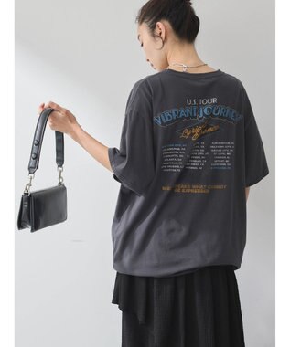 earth music&ecology ウ゛ィンテージライクツアーＴｅｅ Charcoal Gray