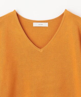 ANY 【洗濯機可/UVケア/アンチピリング】アクリルガーター バタフライスリーブニット アプリコット