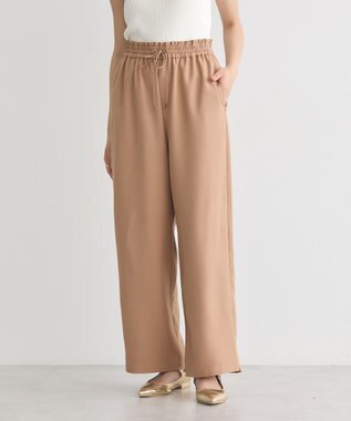 earth music&ecology リラックスワイドパンツ Camel