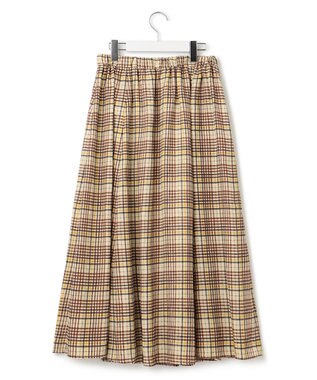 J.PRESS YORK STREET 【WOMEN】チェックフレアスカート ベージュ系3