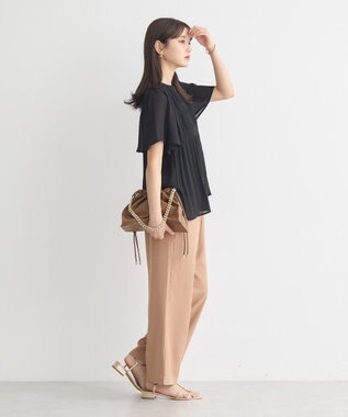 earth music&ecology リラックスワイドパンツ Camel