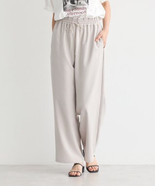 earth music&ecology リラックスワイドパンツ Gray Beige