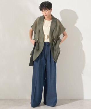 AMERICAN HOLIC シアーオーバーサイズテーラードベスト【WEB限定カラー有り】 Khaki