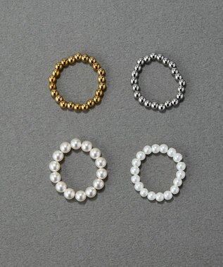 Phoebe 【伸びるリング】バブルフィットリング　パール3mm ホワイト