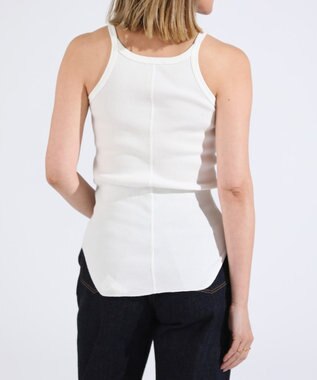 LENO TANK TOP　テレコタンクトップカットソー WHITE