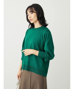 Green Parks アルガンオイル配合　クルーネックプルオーバー Green