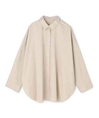 UNFILO L 【WEB限定カラー】コットン オーバーシャツ [WEB限定]ベージュ