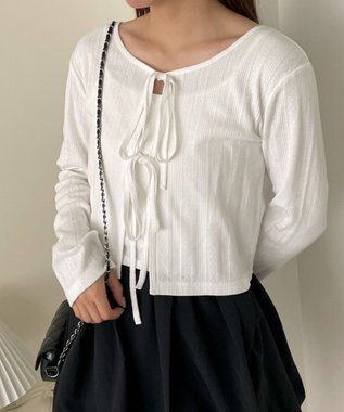 WEGO キャミセットリボンカーディガン オフホワイト