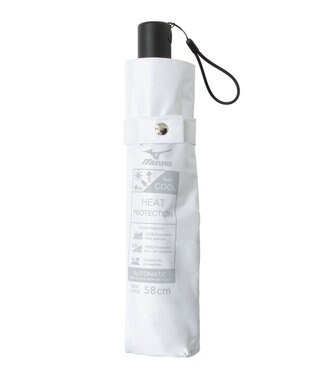 MOONBAT MIZUNO  (ミズノ) 無地 ロゴ 日傘 折りたたみ傘 自動開閉 1プッシュ パラソル 晴雨兼用 一級遮光 遮熱効果 遮光率100% UV遮蔽100% 高遮熱