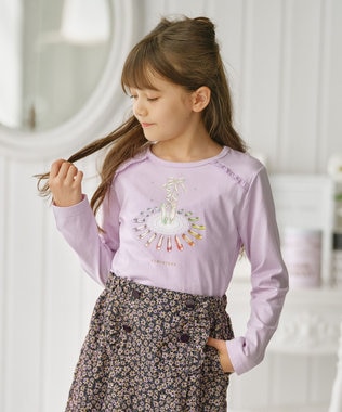 組曲 KIDS 【150-160㎝】プリマパレット Tシャツ ラベンダー系