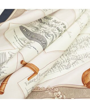 Marca 【伝統横濱スカーフ】モーツァルト  小判 シルクツイル スカーフ ネイビー