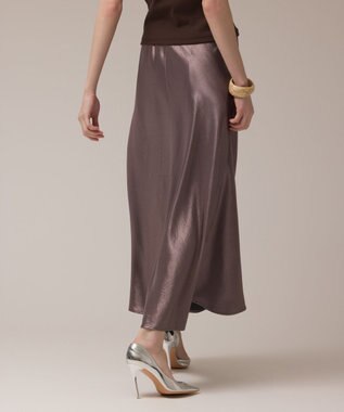 GRACE CONTINENTAL サテンバイアススカート ブラウン