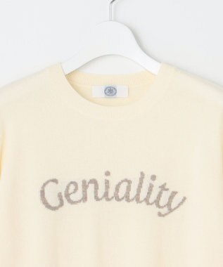 J.PRESS LADIES 【洗える】CASHMERE BLEND ロゴ ニット ホワイト系