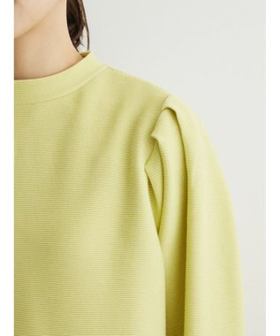 Green Parks リップル袖タックボリュームプルオーバー Yellow