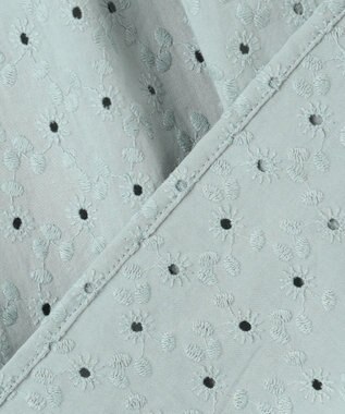 組曲 L エンブロイダリーレースノースリーブ ブラウス スモーキーミント系