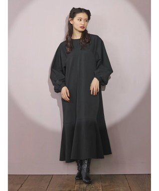 Green Parks ■ＥＳＣＡＲ　ギャザーヨークキリカエワンピース Black