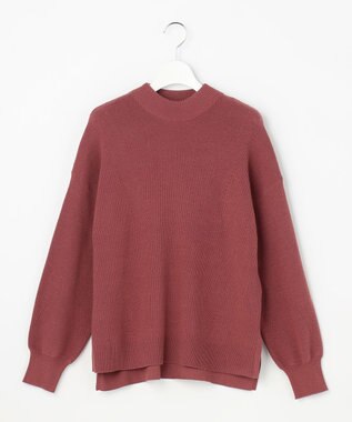 ANY SIS CICA加工 ビューティ畔ボトルネック ニット アッシュローズ