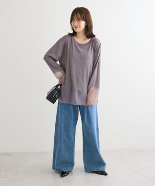 Green Parks シアーチュールドッキングプルオーバー Gray