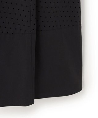 UNFILO L 【セットアップ着用可/ウエストゴム】FINE MOVE パンチング ドット スカート ブラック