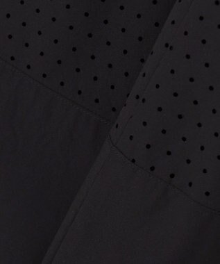 UNFILO L 【セットアップ着用可/ウエストゴム】FINE MOVE パンチング ドット スカート ブラック