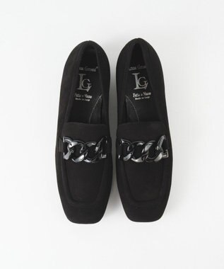 BONTRE 【LucaGrossi/ルカグロッシ】スクエアトゥチェーンローファー/H092M-WA ブラック