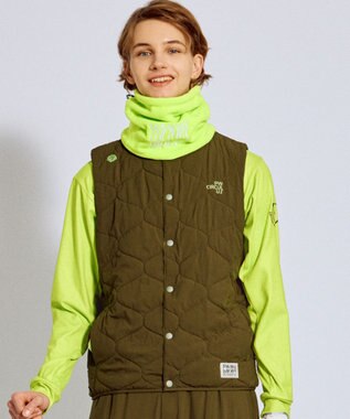 PW CIRCULUS 【起毛素材であたたか】【MEN】スピンドル付 両面起毛タートルネック ゴルフ ライトグリーン系