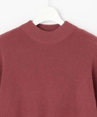 ANY SIS CICA加工 ビューティ畔ボトルネック ニット アッシュローズ