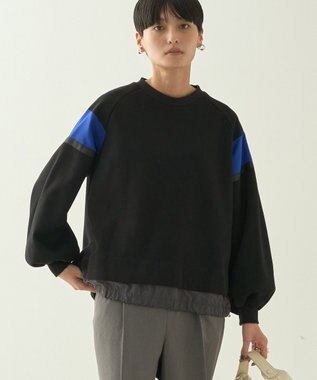 AMERICAN HOLIC ドロストライン切替ポンチプルオーバー Black