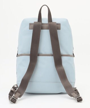 Y'SACCS ナイロン×リサイクルレザー　コンビマルチリュック ライトブルー