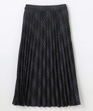 ANY 【洗濯機可/ウエストゴム】チェックプリーツスカート ブルーチェック