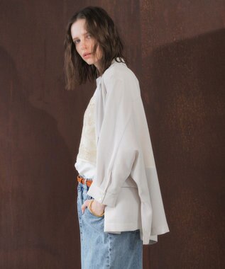 YECCA VECCA 【マシンウォッシャブル】シアージャケット Gray Beige