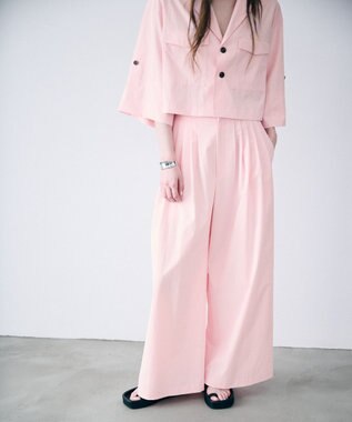 uncrave クールタッチカラータイプライター ワイドパンツ