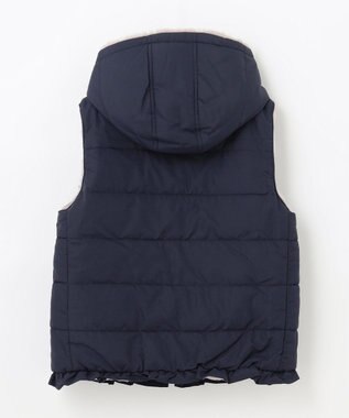ANY KIDS ボア リバーシブル ベスト ネイビー×グレージュ