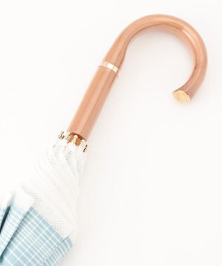 MOONBAT GRACY(グレイシー) 晴雨兼用日傘 長傘 T/C Neo classic check ナイルブルー